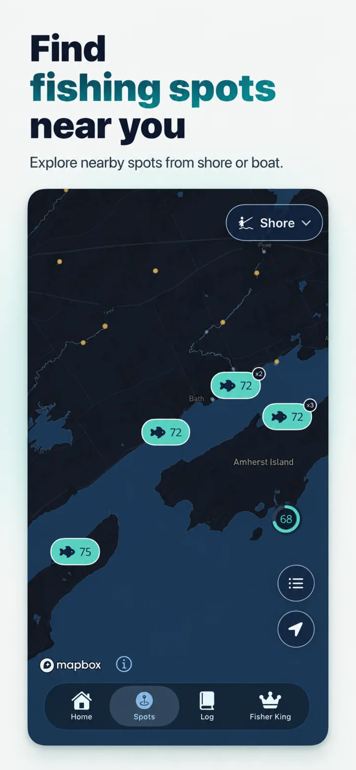Find fishing spots near you